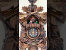 One Day Musical Hunter's Cuckoo Clock with Dancers, Hand-carved Animals, and Buck