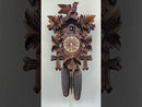 Eight Day Cuckoo Clock with Five Hand-carved Maple Leaves and One Bird