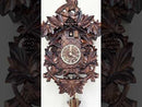 Eight Day Hand-carved Cuckoo Clock with Aesop's Fable Themed Carvings - Fox, Bird and Grapevines