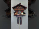 Eight Day Chalet Cuckoo Clock with Carved Deer, Dog, and Beer Drinker Drinking Beer - 12 Inches Tall