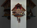 One Day Musical Cuckoo Clock Cottage with Beer Drinker, Waterwheel, and Dancers