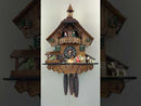 One Day Musical Cuckoo Clock Cottage - Boy and Girl Kiss, Waterwheel Turns