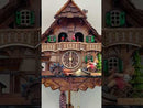 One Day Musical Black Forest Cuckoo Clock with Dancers, Waterwheel, and Girl on Rocking Horse