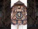 Musical Cuckoo Clock with Hand-carved Case and Feeding Deer
