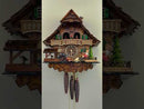 One Day Musical Black Forest Cuckoo Clock with Dancers, Waterwheel, and Girl on Rocking Horse