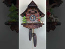 Eight Day Cuckoo Clock Cottage - Fisherman Raises Fishing Pole