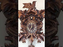 Cuckoo Clock with Seven Hand-carved Maple Leaves and Three Birds