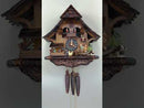 One Day Musical Cuckoo Clock Cottage with Boy on Rocking Horse, Moving Waterwheel, and Dancers