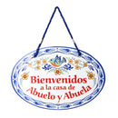 Decorative Door Sign Bienvenido Casa Abuelo & Abuela Gifts