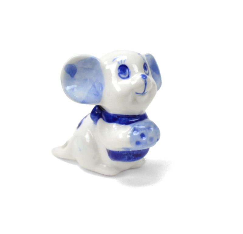 Ceramic Miniatures Mouse w/Cheese - Animal, Blue, Collectibles, Color, Decorations, Delft Blue, Dutch, Figurines, General Gift, Home & Garden, Miniatures, PS-Party Favors, Top-GNRL-B
