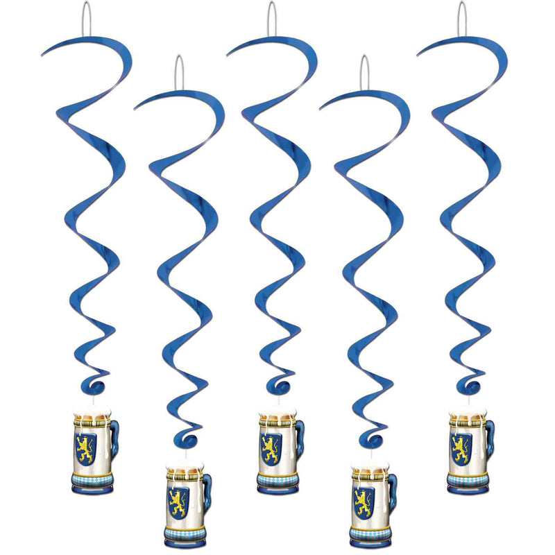 Oktoberfest Themed Party Whirls Decoration - Below $10, Foil, Multi-Color, Oktoberfest, PS- Oktoberfest Decorations, PS- Oktoberfest Essentials-All OKT Items, PS- Oktoberfest Hanging Decor, PS- Oktoberfest Table Decor, Tableware