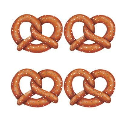 Oktoberfest Pretzel Cutout Wall Decorations - $10 - $20, Brown, Hanging Decorations, Oktoberfest, PS- Oktoberfest Decorations, PS- Oktoberfest Essentials-All OKT Items, PS- Oktoberfest Hanging Decor, PS- Oktoberfest Table Decor, Tableware