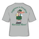 German T Shirt  inchesHappiness Is Drinking German Beer inches - Alcohol, Apparel- T Shirts, Apparel-Costumes, Apparel-Shirt-German, German, Germany, Grey, L, M, Size, SY: Drinking German Beer, Top-GRMN-B, XL, XXL, XXXL